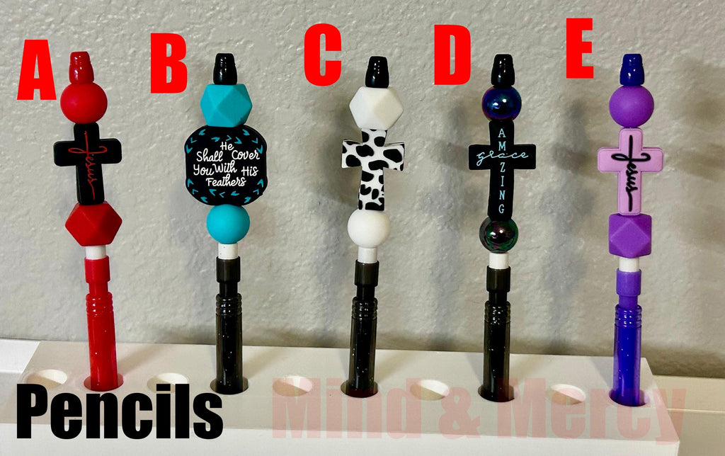 Refillable Beaded Mechanical Pencils and Pens