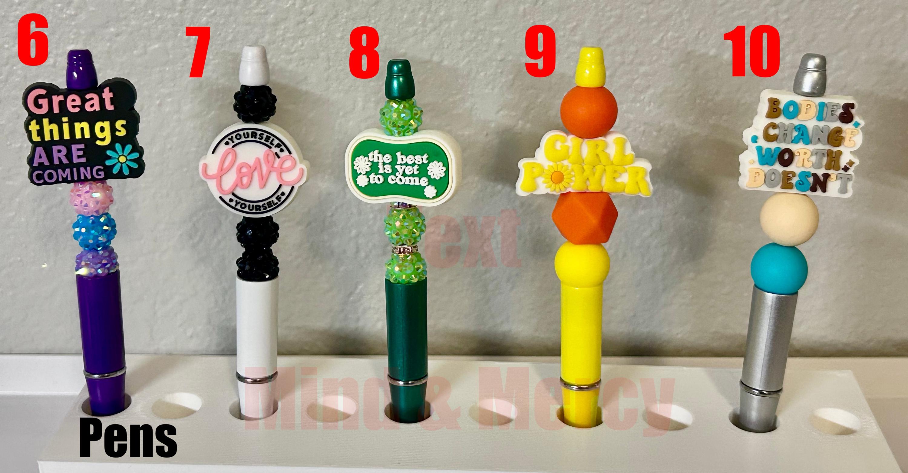 Refillable Beaded Mechanical Pencils and Pens