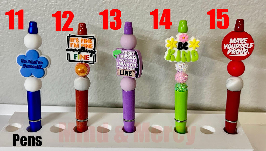 Refillable Beaded Mechanical Pencils and Pens