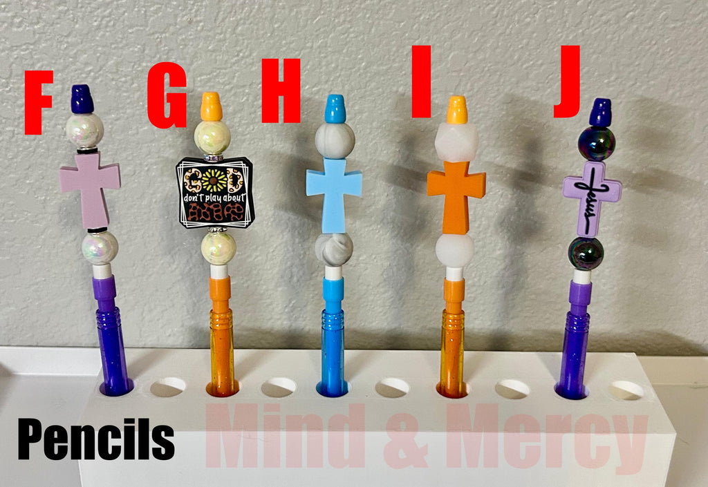 Refillable Beaded Mechanical Pencils and Pens