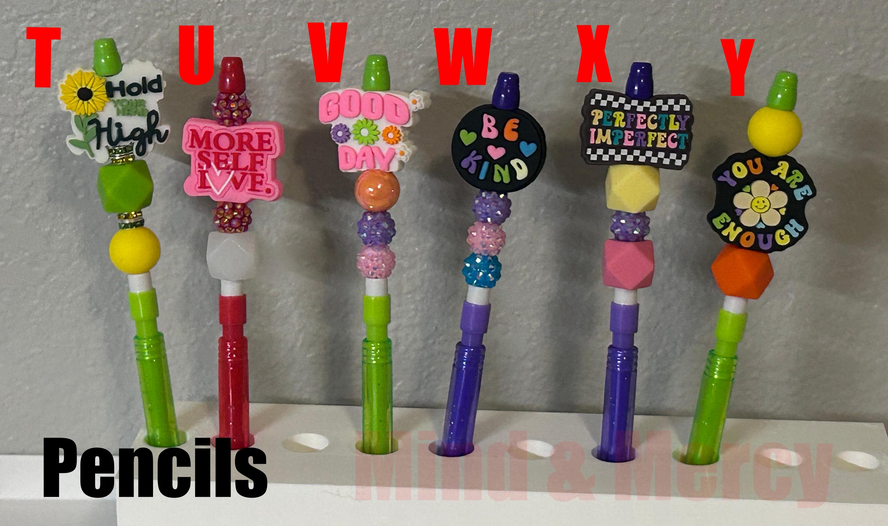 Refillable Beaded Mechanical Pencils and Pens