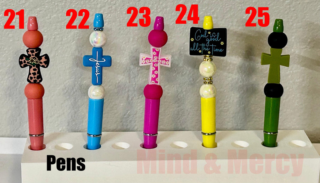 Refillable Beaded Mechanical Pencils and Pens